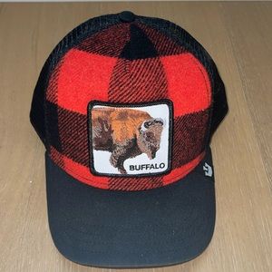 EUC - LIMITED EDITION Goorin Bros Flannel BUFFALO Trucker Hat